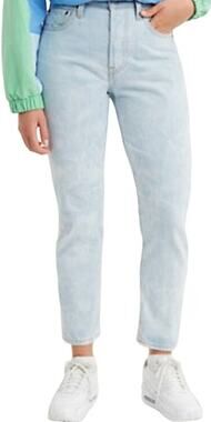Levi's 501 Skinny Jeans Light Acid Wash Bleach High Rise Stretch Blue 28x28